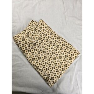 Talbots Capri Pants Womens 10P Brown Tan Geometric Stretch Crop Petite Print